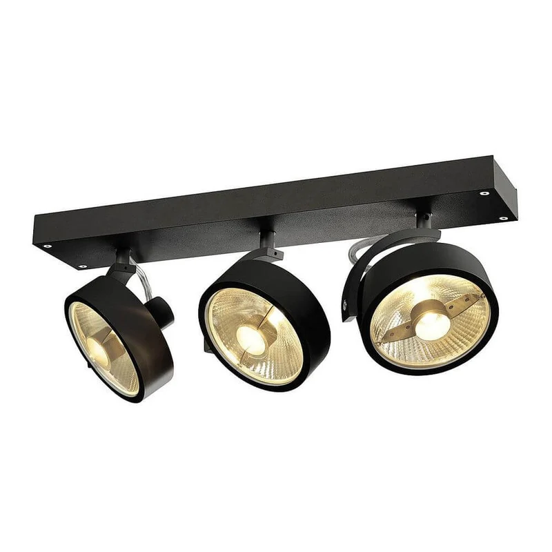 KALU 3 QPAR111 Wand- und Deckenleuchte schwarz max. 75W