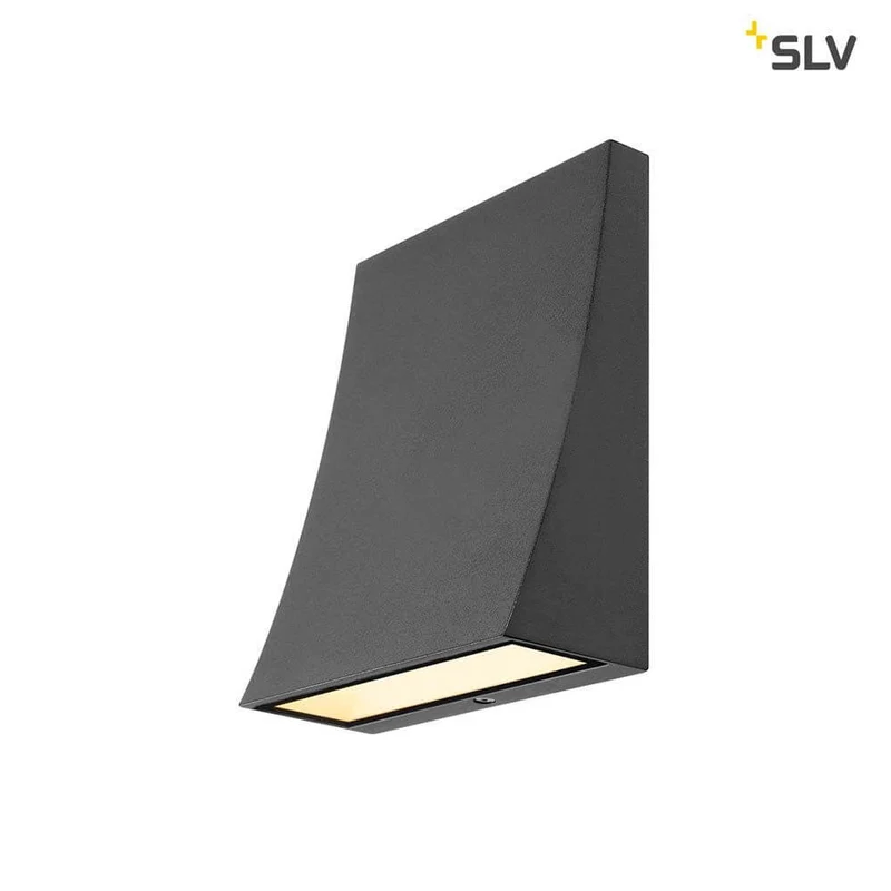 Delwa Wide LED Outdoor Wandleuchte 3000K 100° Schwarz IP44