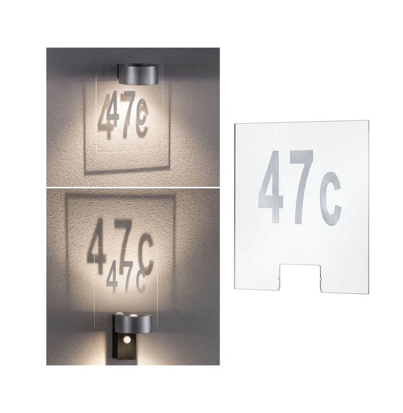 Hausnummernschild Outdoor House Transparent