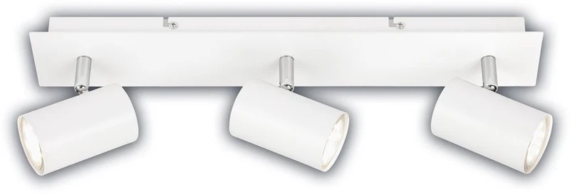 B.k.licht briloner isil a – opbouwspot – led plafondlamp – eek a lichtbron* – 50.000u – zwenkbaar spots – vervangbare lichtbron – wit – 45x8x12,3 cm
