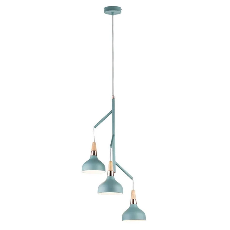 Neordic Juna Holz Pendelleuchte 3-flammig Softgrün