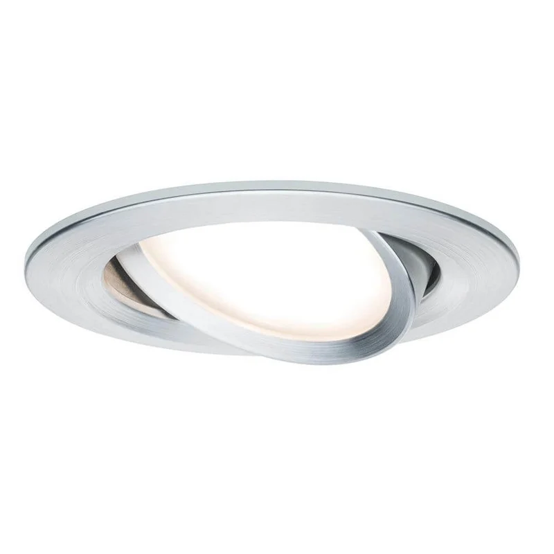 3er LED Einbauleuchten-Set Coin Slim IP23 rund 6,8W Alu dimm- & schwenkbar