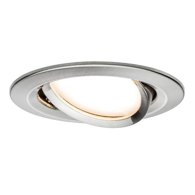 3er LED Einbauleuchten-Set Coin Slim rund Eisen dimm- & schwenkbar
