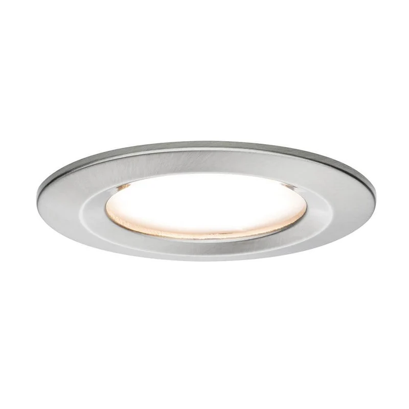 3er LED Einbauleuchten-Set Coin Slim IP44 rund 6,8W Eisen Dimmbar