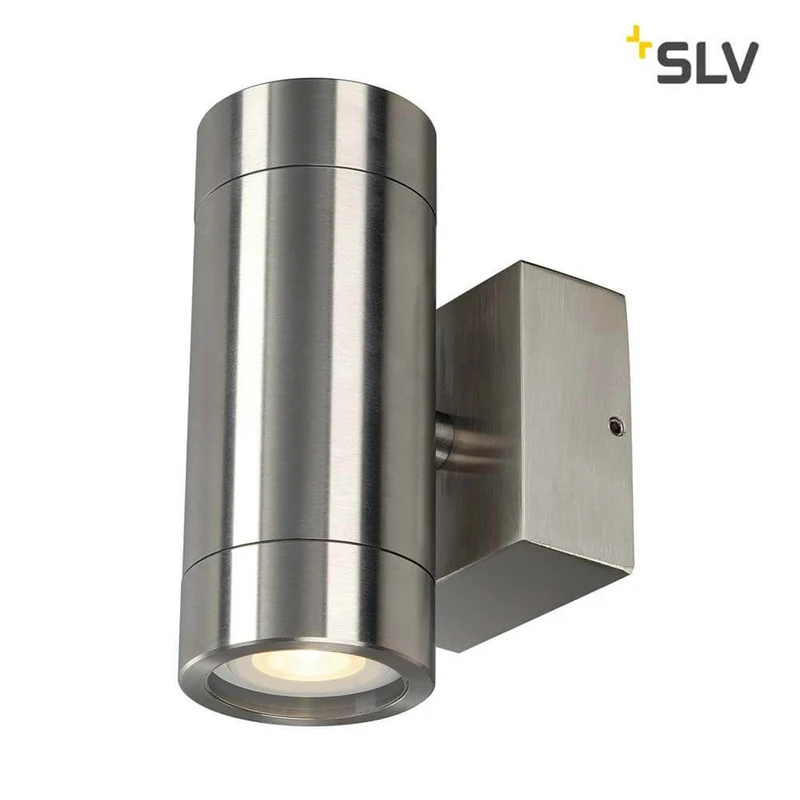 ASTINA STEEL GU 10 Wandleuchte rund Edelstahl