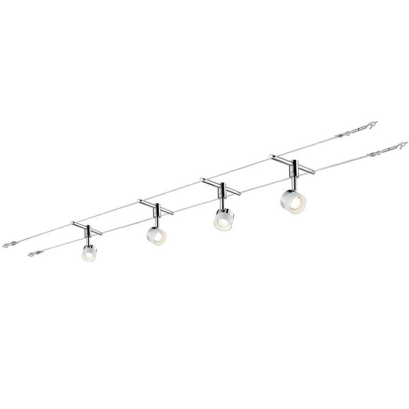 Wire System Stage 4x5W Weiß Chrom 12V 30VA Glas