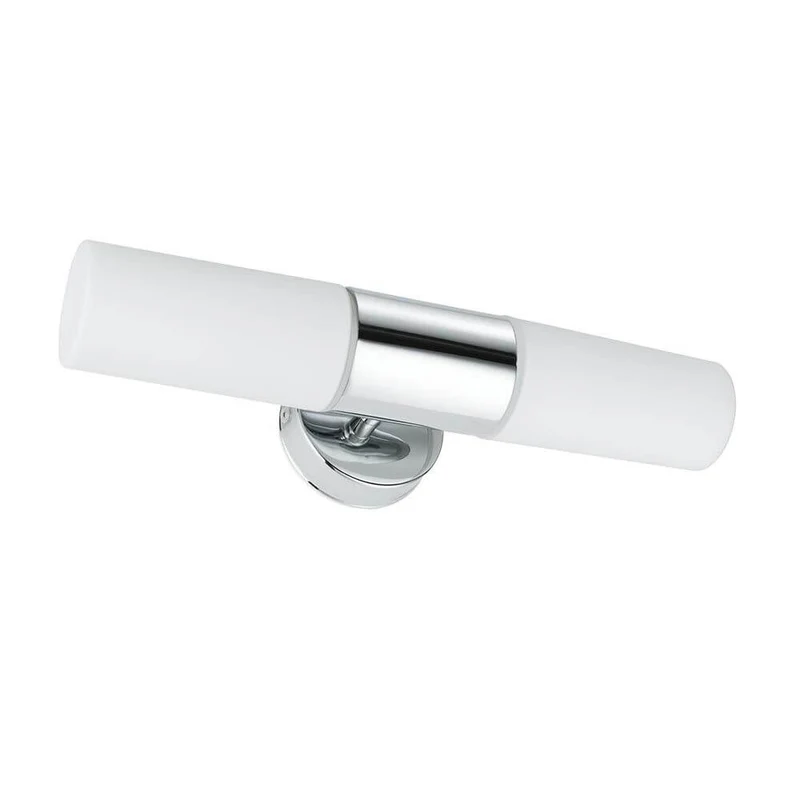 Wandleuchte Lenia IP44 max. 2x40W E14 Chrom Opak Glas