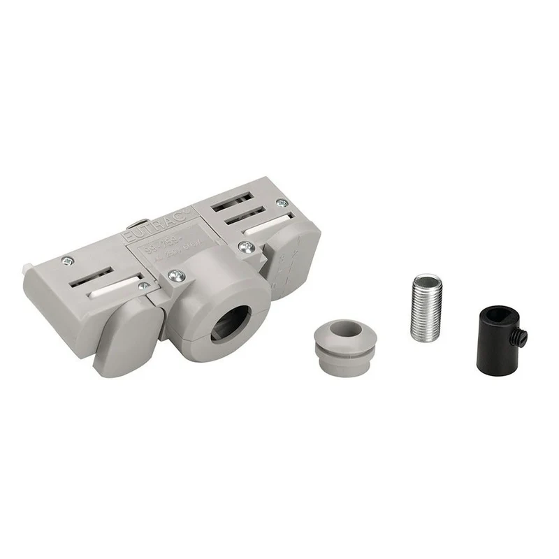 Eutrac 3-Phasen Stromschienenadapter Grau