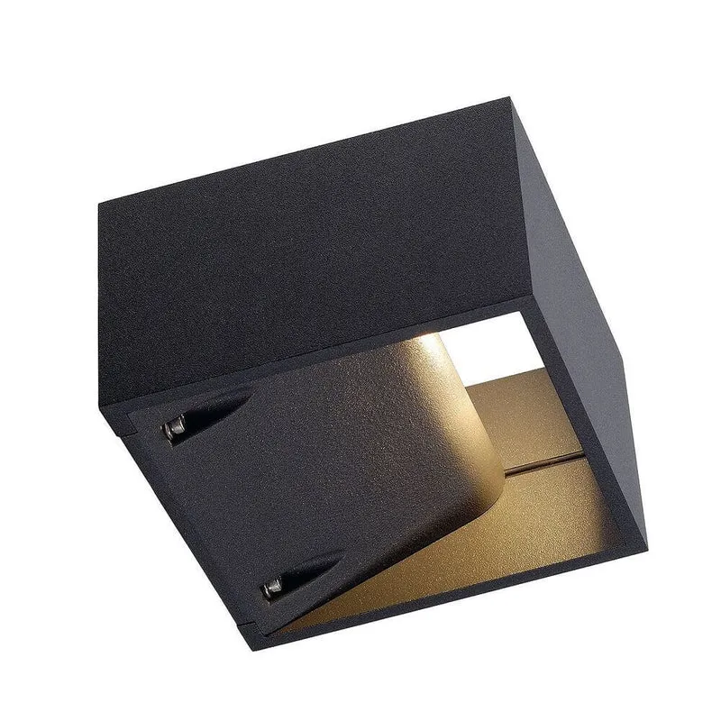 LOGS Wall Wandleuchte eckig anthrazit 6W LED Warmweiß