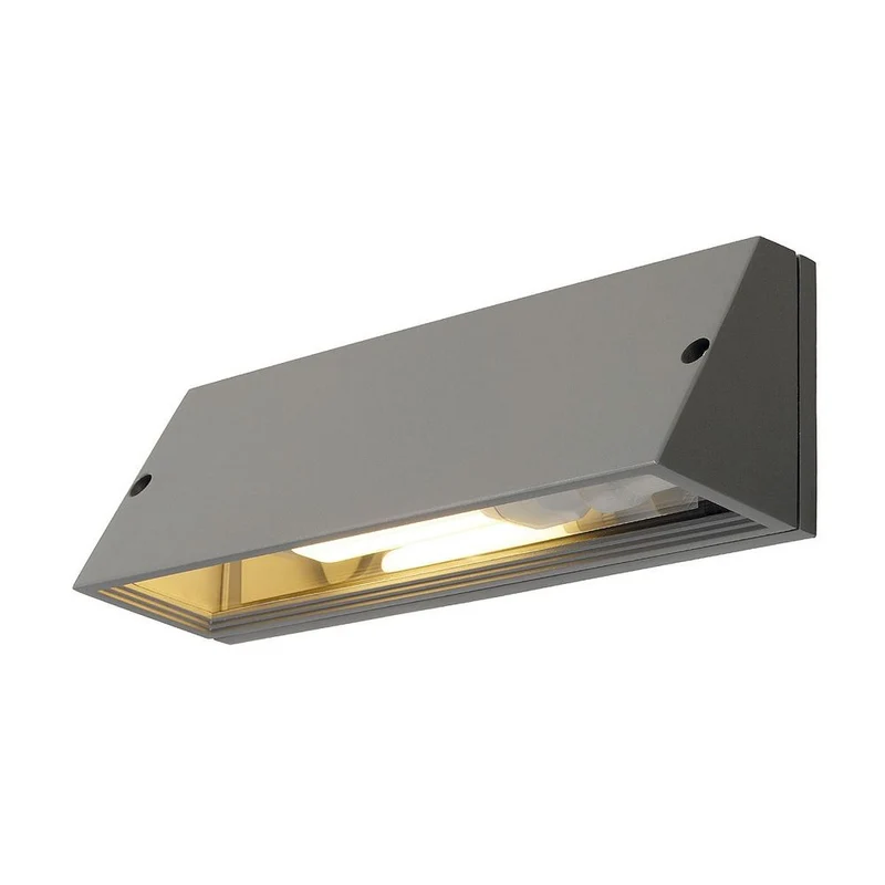 PEMA Square Wandleuchte silbergrau E27 max. 15W