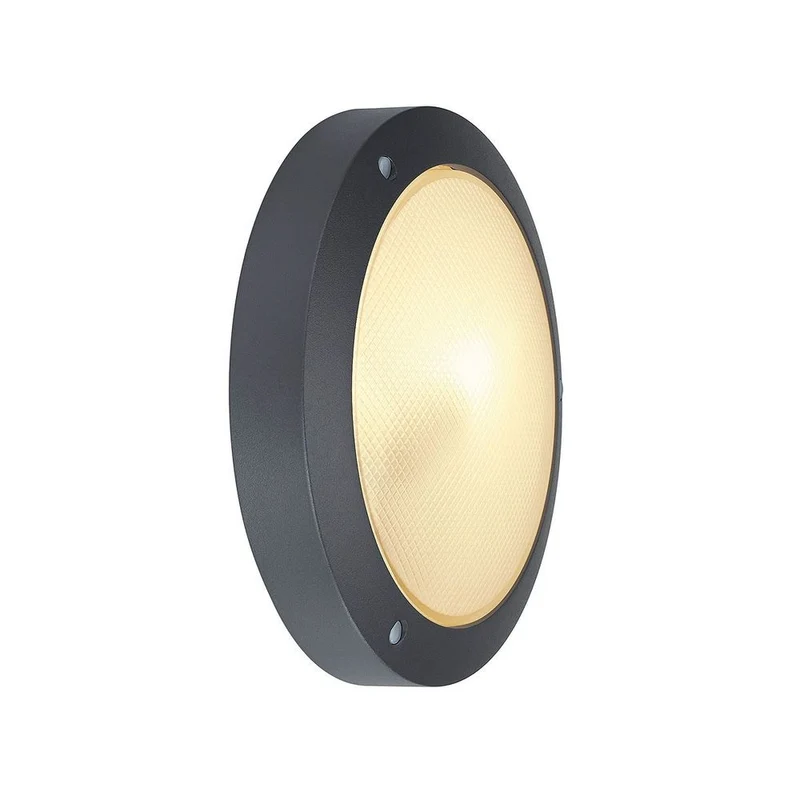 BULAN Deckenleuchte rund anthrazit E14 max. 60W satiniertes Glas