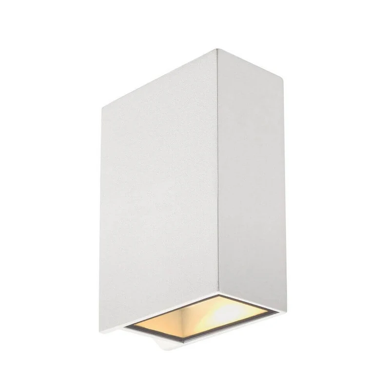 QUAD 2 XL Wandleuchte eckig Weiß LED 2x3,2W 3000K up-down
