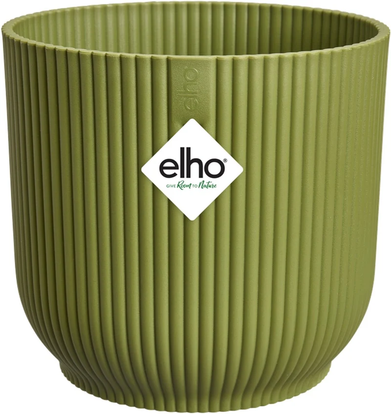 Elho vibes fold rond mini 11 - bloempot voor binnen - 100% gerecycled plastic - ø 11.1 x h 10.5 cm - varengroen