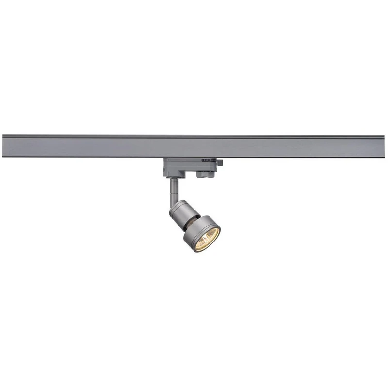 PURI Lampenkopf Silbergrau GU10 max. 50W inkl. 3P.-Adapter