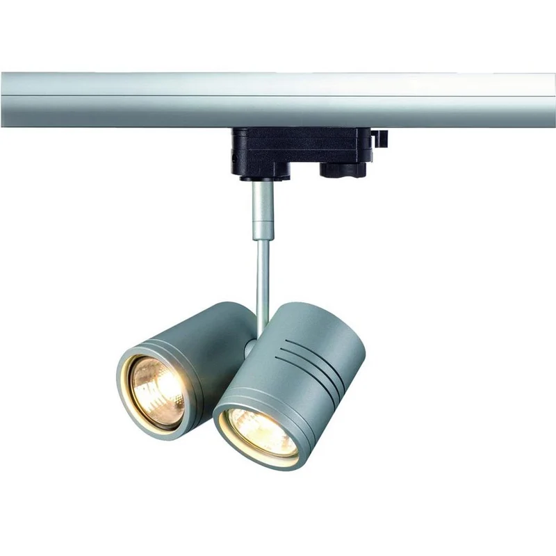 BIMA II Leuchtenkopf Silbergrau 2xGU10 max. 50W inkl. 3P.-Adapter