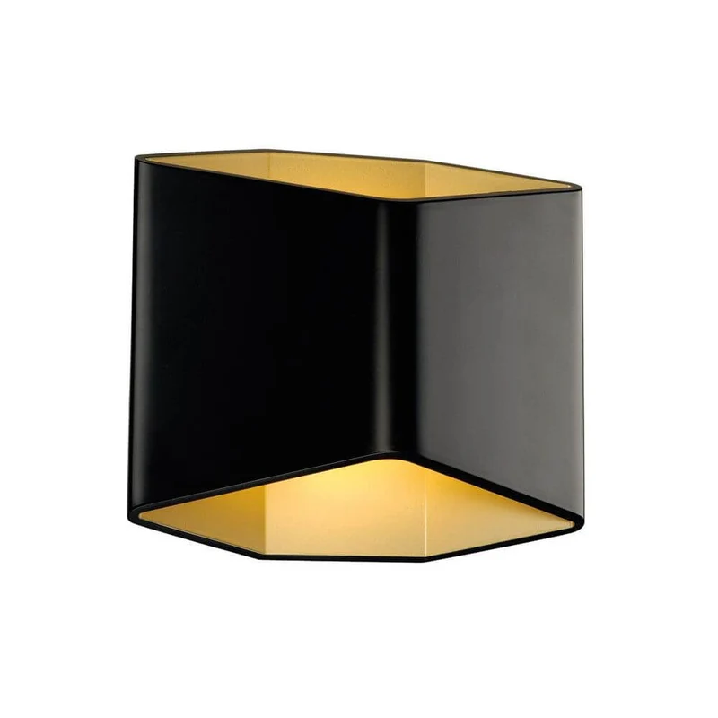 CARISO LED Wandleuchte 2 Schwarz Messing 7,5W LED 3000K