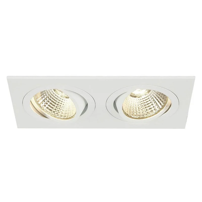 New Tria II LED Downlight Square Weiß 2x6W 38° 3000K