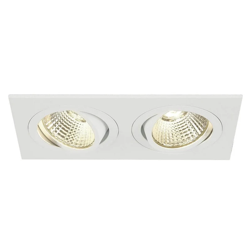 New Tria II LED Downlight Square Weiß 2x6W 38° 2700K