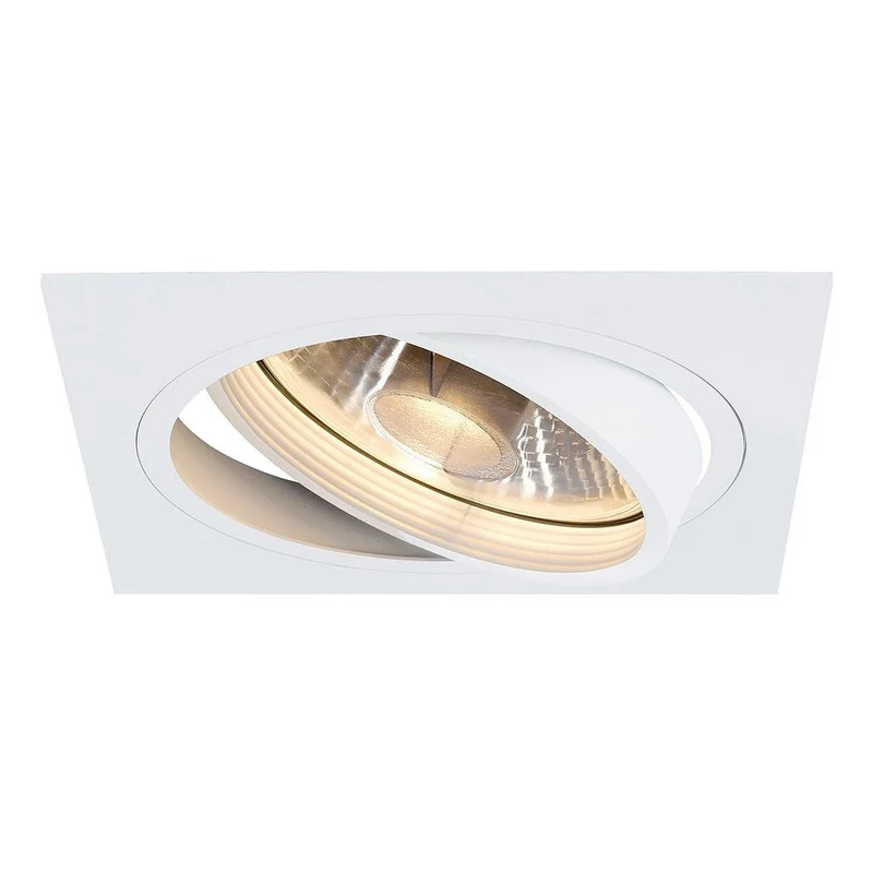 New Tria I ES111 Downlight eckig Weiß max. 75W inkl. Blattfedern