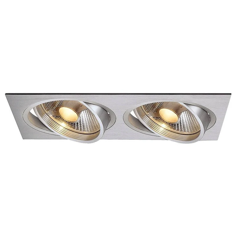 New Tria II Downlight ES111 rechteckig Alu-Gebürstet