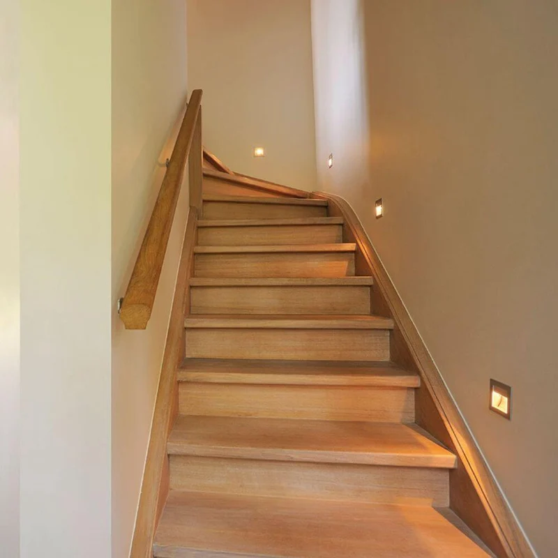Frame Curve LED Einbauleuchte eckig silbergrau Warmweiße LED