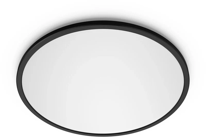 Philips led philips valen plafondlamp - met afstandsbediening - warmglow lichttechnologie: dim je lamp voor een warmere lichtkleur - 22w - led-verlichting - extra warm tot koelwit licht: 2200k-6500k - rond - zwart