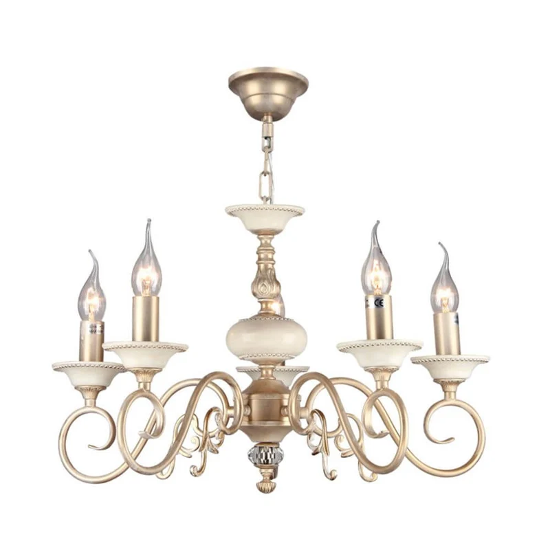Perla Kronleuchter Creme, Gold