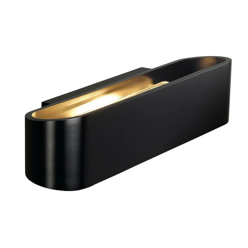 Ossa R7s 300 Wandleuchte Oval Schwarz-Matt