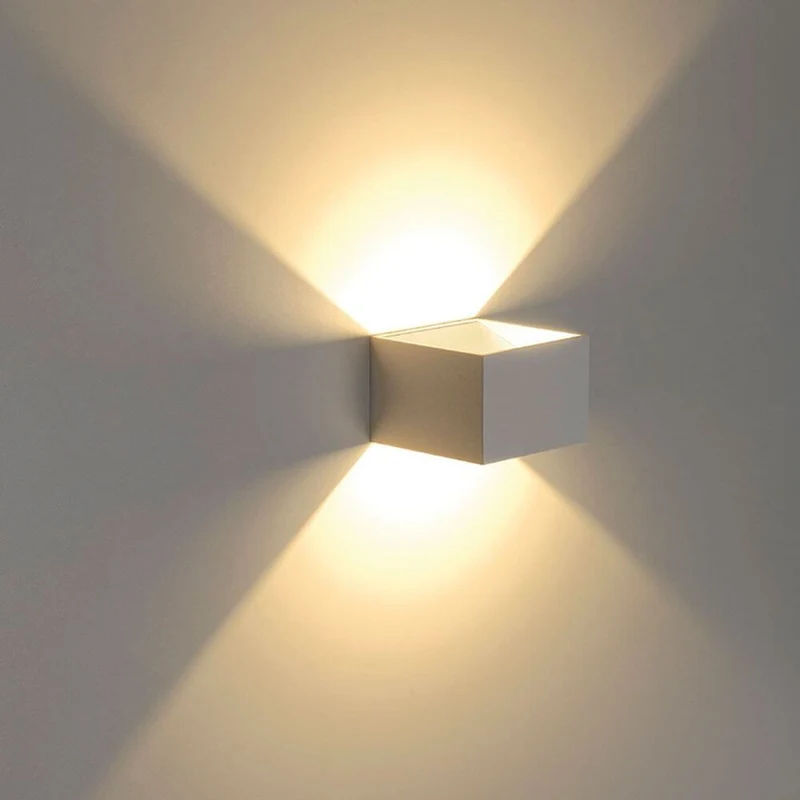 LOGS IN Wandleuchte eckig weiß 5W LED 3000K