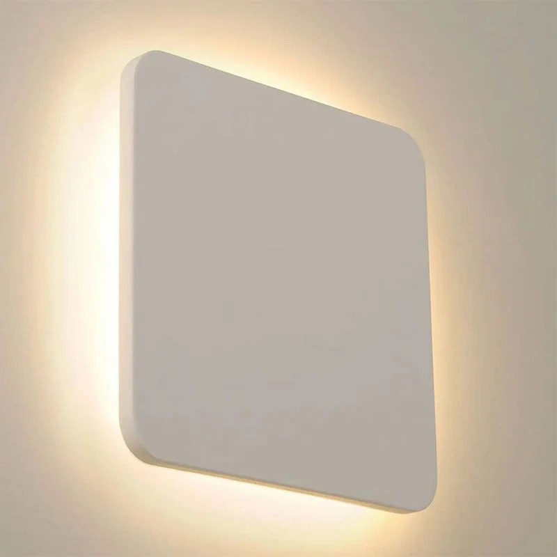 Plastra Square LED Wandleuchte 3000K Gips