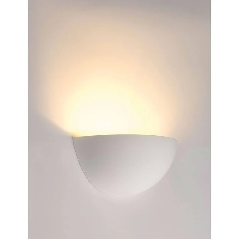 Wandleuchte GL 101 E14 halb rund weißer Gips max. 40W