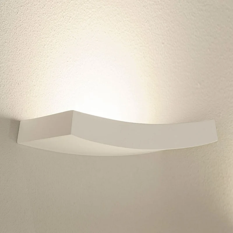 Wandleuchte GL 102 Curve weißer Gips