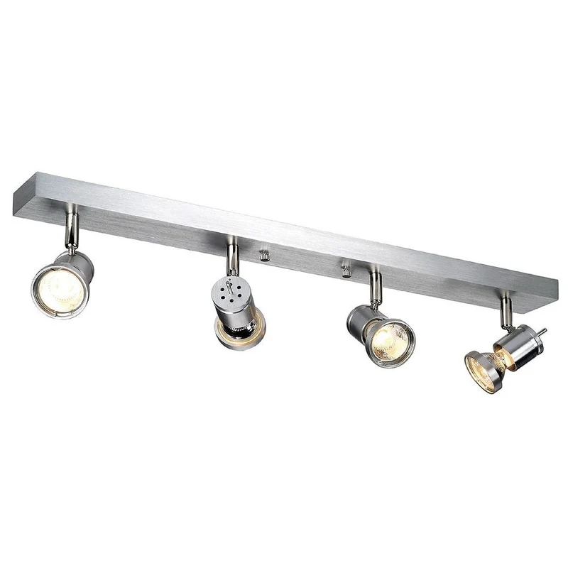 Asto IV Wand- und Deckenleuchte Alu-Gebürstet 4xGU10 Spot max. 75W