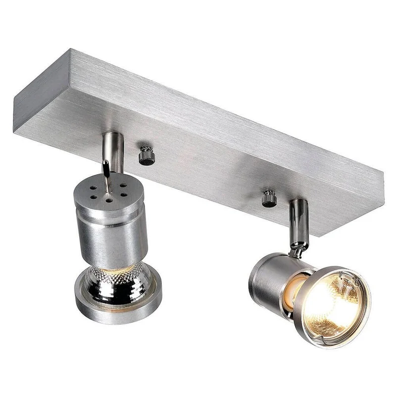 Asto II Wand- und Deckenleuchte alu brushed 2xGU10 Spot max. 75W