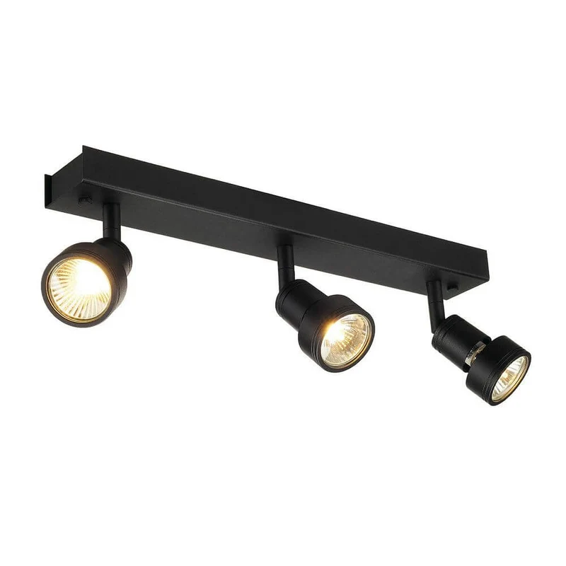 Puri 3 Deckenleuchte Schwarz 3xGU10 max. 3x50W mit Decoring