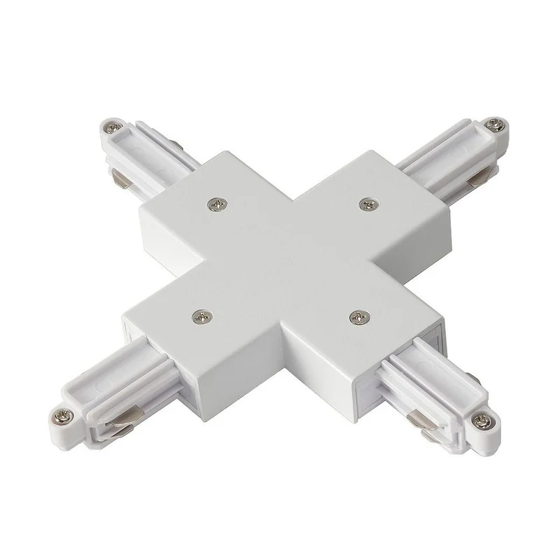 X-Verbinder für 1-Phasen HV-Stromschiene Aufbauversion weiß