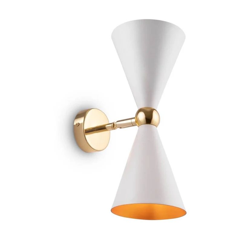 Wandleuchte Vesper 2-flammig Weiß/Gold