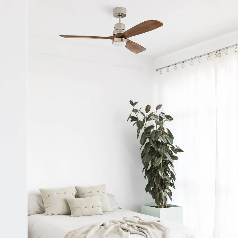 LED Deckenventilator Lantau Ø 132cm Nickel-Matt