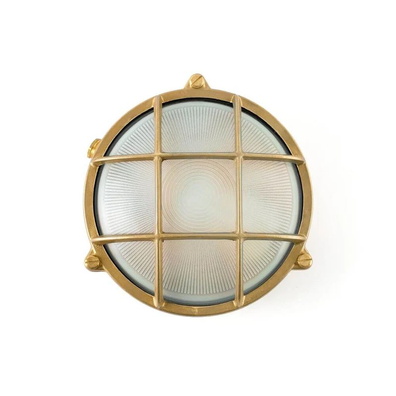 Außenwandleuchte Deckenlampe NORAY IP65 Messing maritim