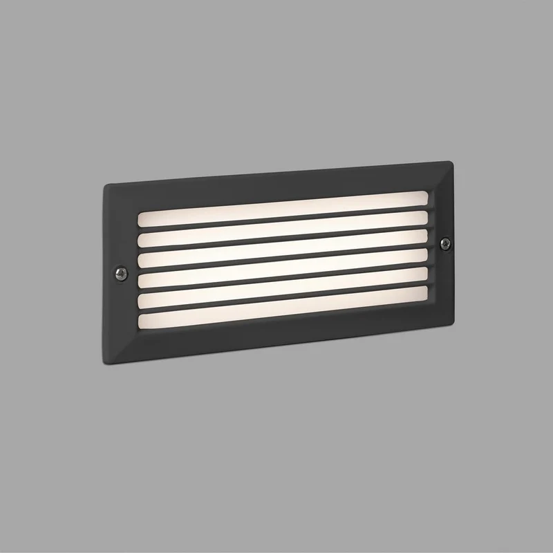 LED Wandeinbauleuchte STRIPE-1 3000K IP54 Dunkelgrau