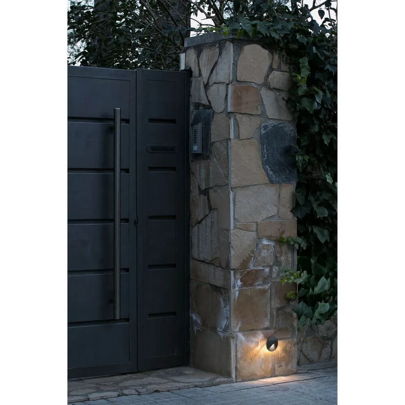 LED Wand-Einbauleuchte UVE 3000K IP44 Dunkelgrau
