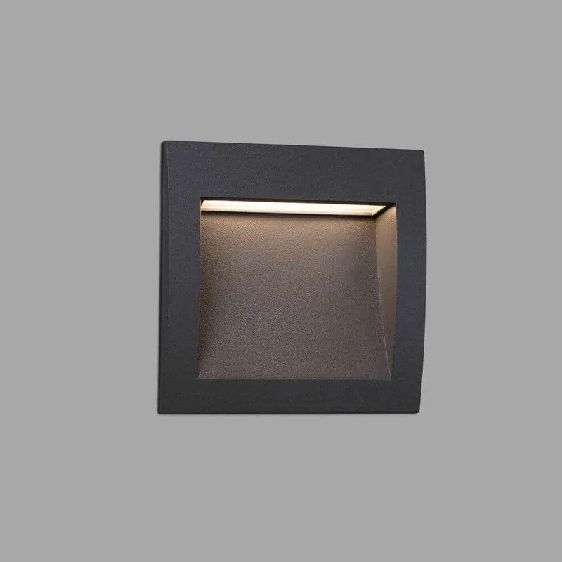 LED Wand-Einbauleuchte SEDNA-3 IP65 Dunkelgrau