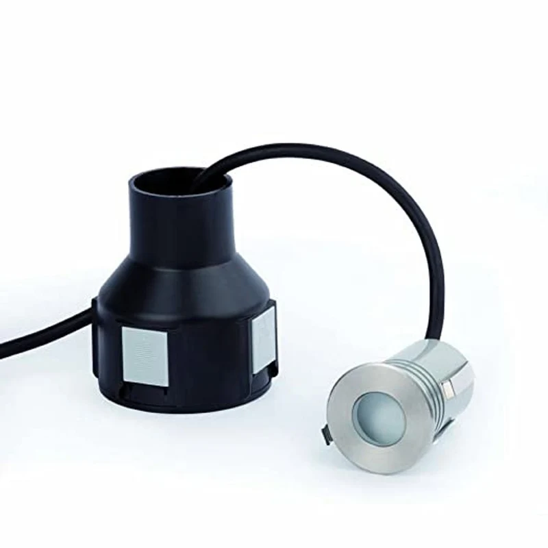 LED Boden-Einbauleuchte CROSBY-24V 120º IP67 Nickel-Matt