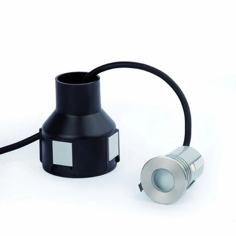 LED Außen-Wandeinbaulampe CROSBY 120º IP67 5000K Nickel-Matt