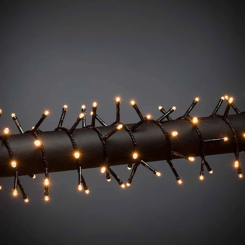 LED Büschellichterkette Cluster Schwarz