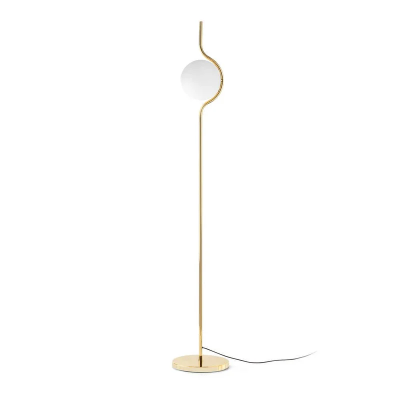Le Vita LED Stehlampe Touch-Dimmer Goldfarben, Weiß