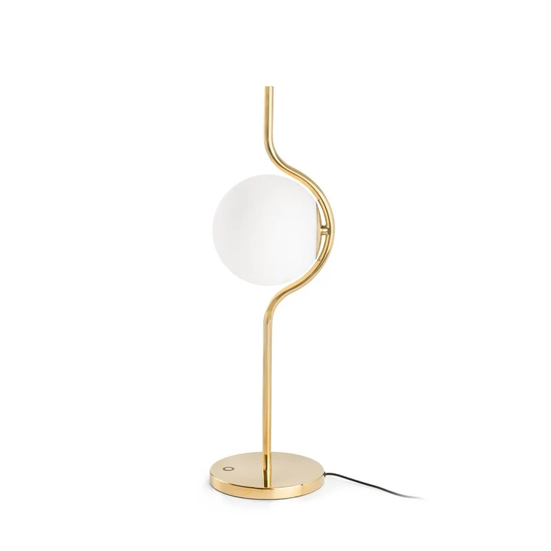 Le Vita LED Tischlampe Touch-Dimmer Goldfarben, Weiß