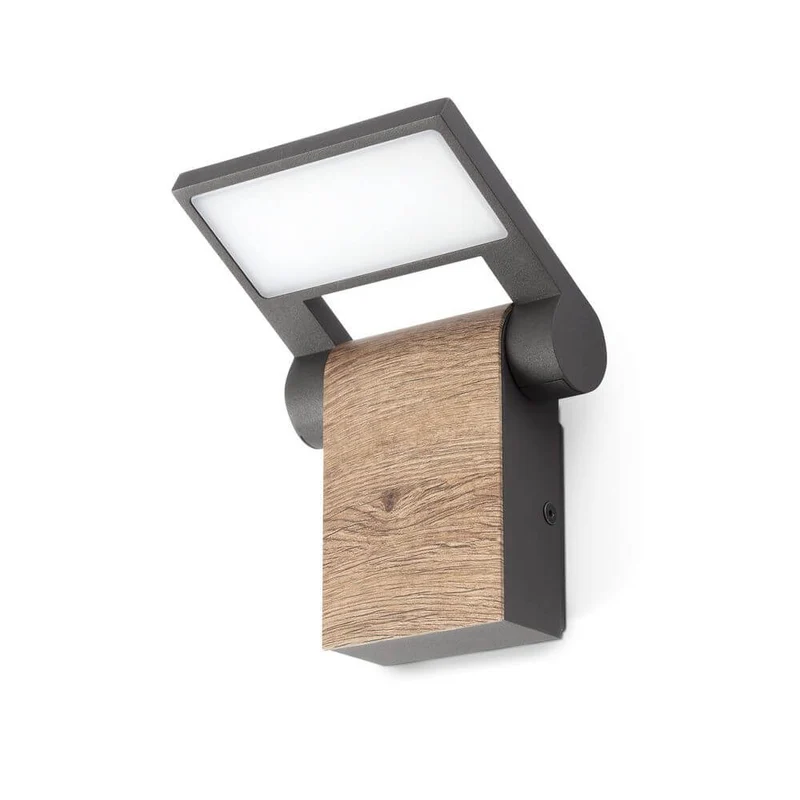 Wood Outdoor LED Wandlampe IP54 schwenkbar Anthrazit