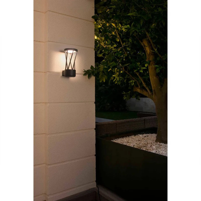 LED Außenwandleuchte TWIST 3000K IP65 Dunkelgrau