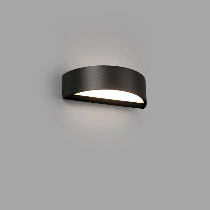 LED Außenwandleuchte OVAL 3000K IP65 Dunkelgrau